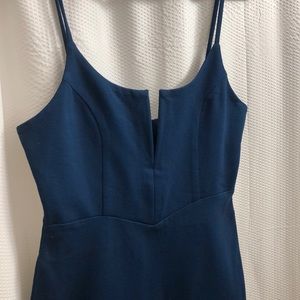 Navy Blue Fitted Mini-Dress